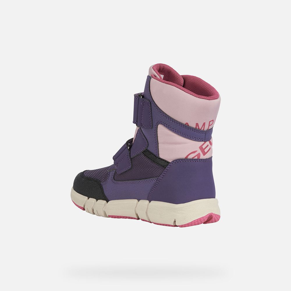 Geox Kiz Çocuk Ankle Bot Koyu Mor/Pembe - Flexyper Abx - QMA-153069